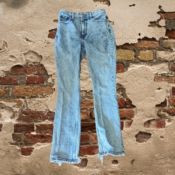 Abercrombie & Fitch the 90s Skinny High Rise distressed stone wash jeans W26 L30 - Picture 10 of 11